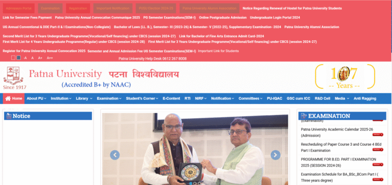 Patna University UG Admission 2025 : Online (Started) Apply Online, Documents & Fee Last Date 2025-29 2 Screenshot 2025 04 20 204010 768x363 1